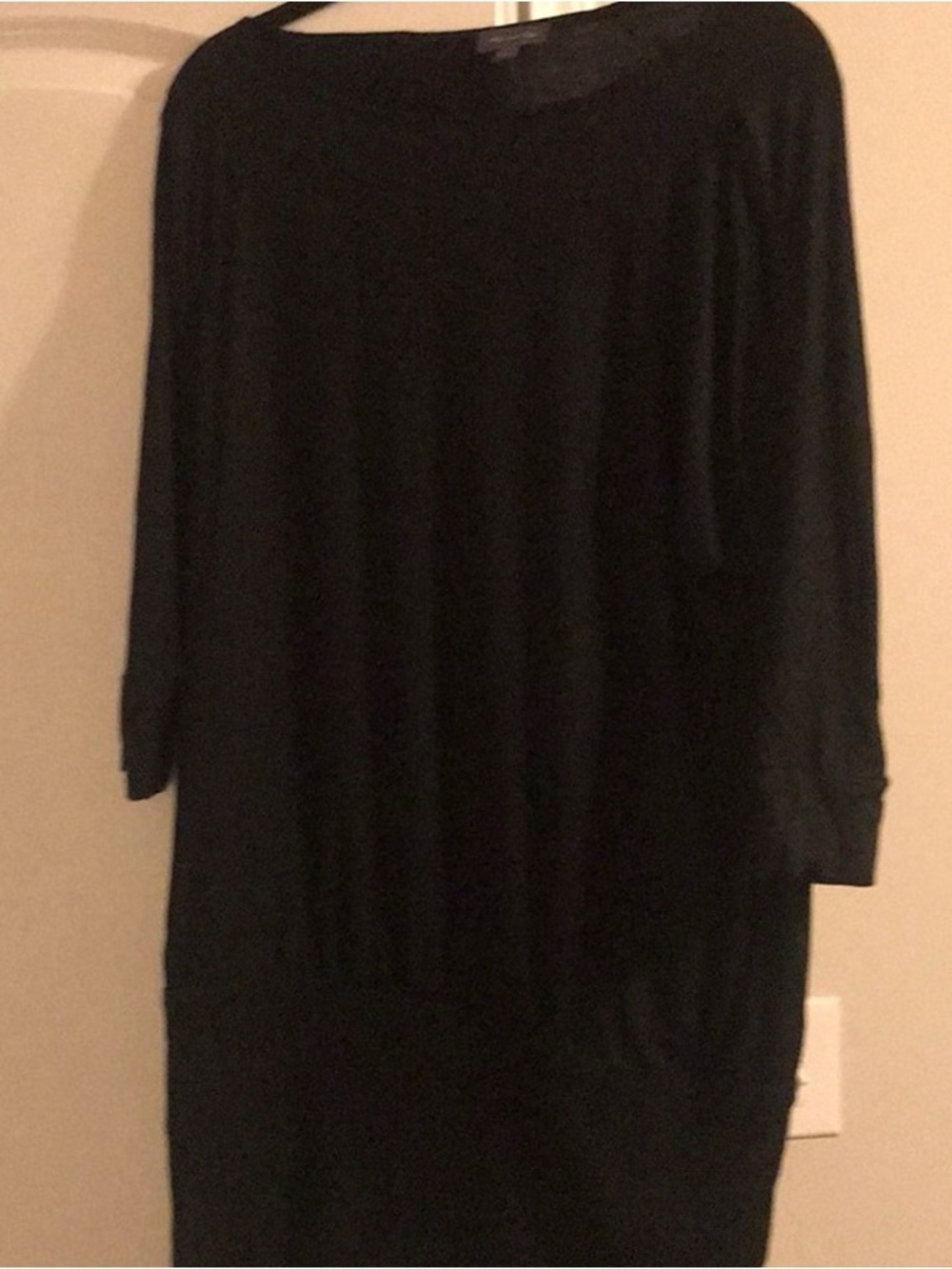 Classic Black Long Sleeve Shift Dress